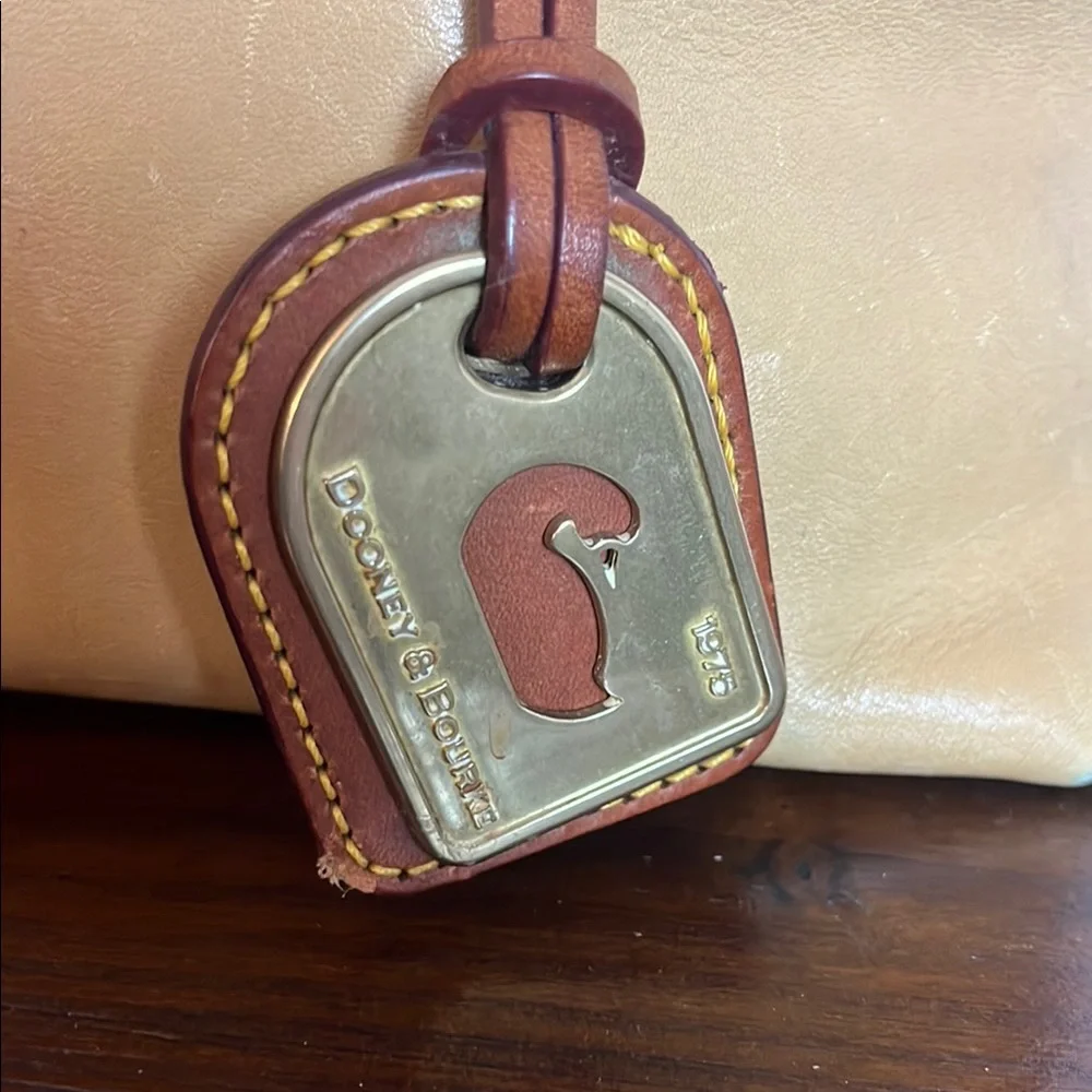 Dooney & Bourke Tan and Brown Satchel with Structured Design - Picture 7 of 13